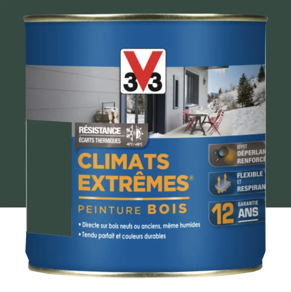 Peinture bois V33 Climats Extrêmes Satin Vert Basque