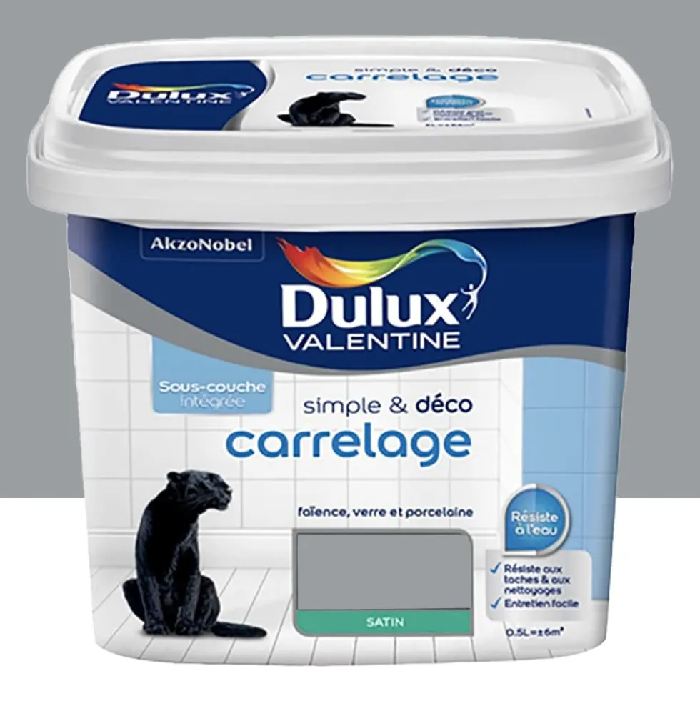 Peinture Carrelage Dulux Valentine Simple & Déco Gris city