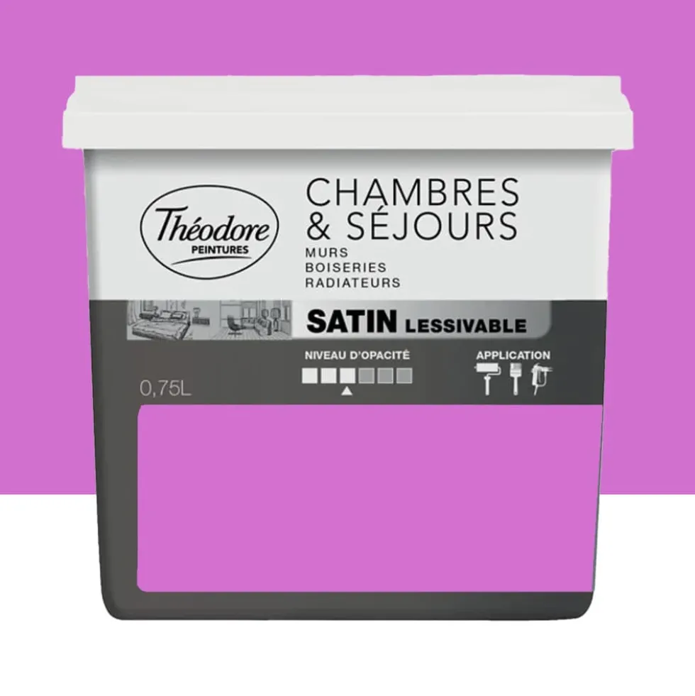 Peinture Chambres & Séjours Théodore Satin lessivable Romantic