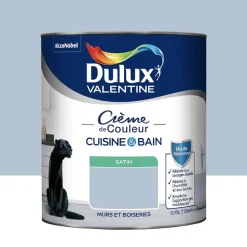 Peinture Cuisine & Bain DULUX VALENTINE Crème de Couleur Bleu horizon