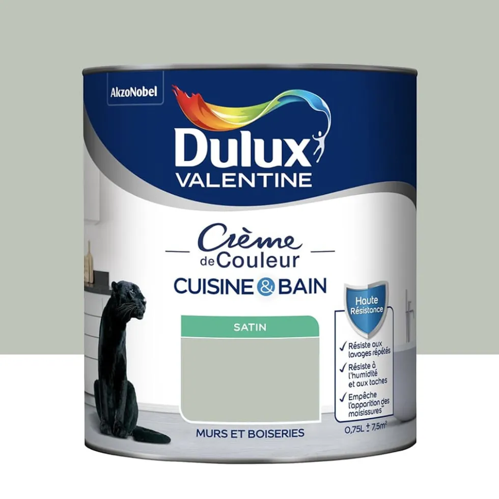 Peinture Cuisine & Bain DULUX VALENTINE Crème de Couleur Douceur de l'aube