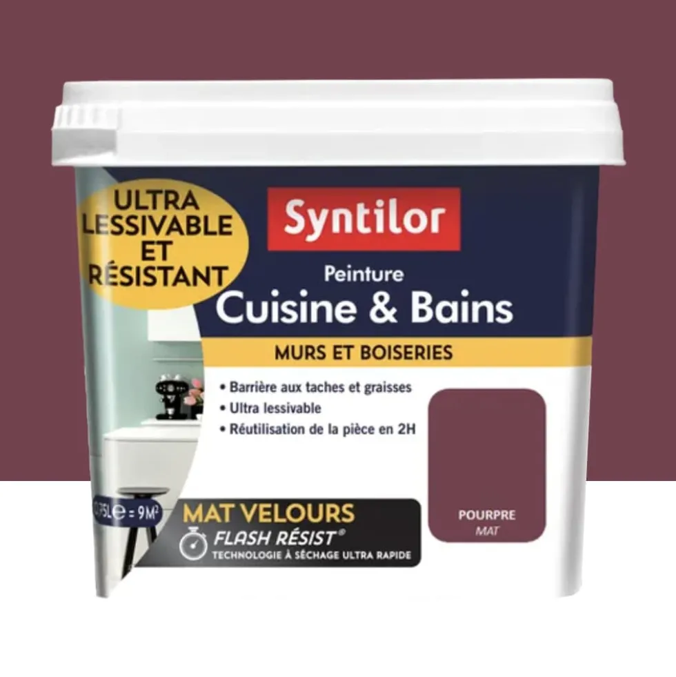 Peinture Cuisine & Bains SYNTILOR Pourpre
