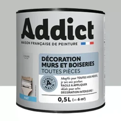 Peinture Décoration Murs et Boiseries addict Mat Cendre