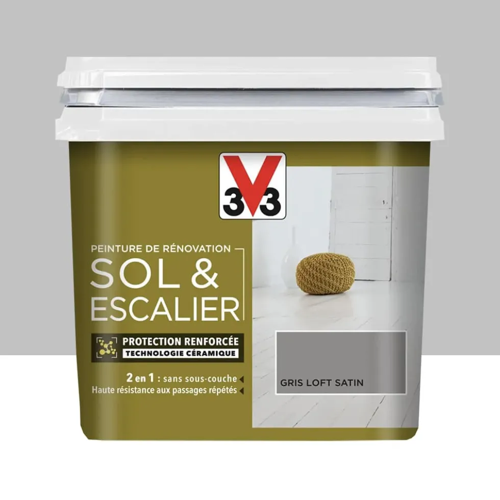 Peinture De Rénovation V33 Sol & Escalier Gris Loft