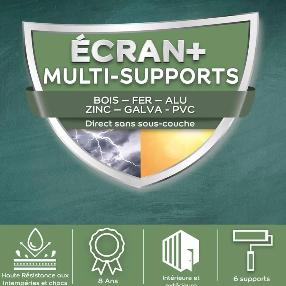 Peinture DULUX VALENTINE Ecran+ Multi-supports Anthracite