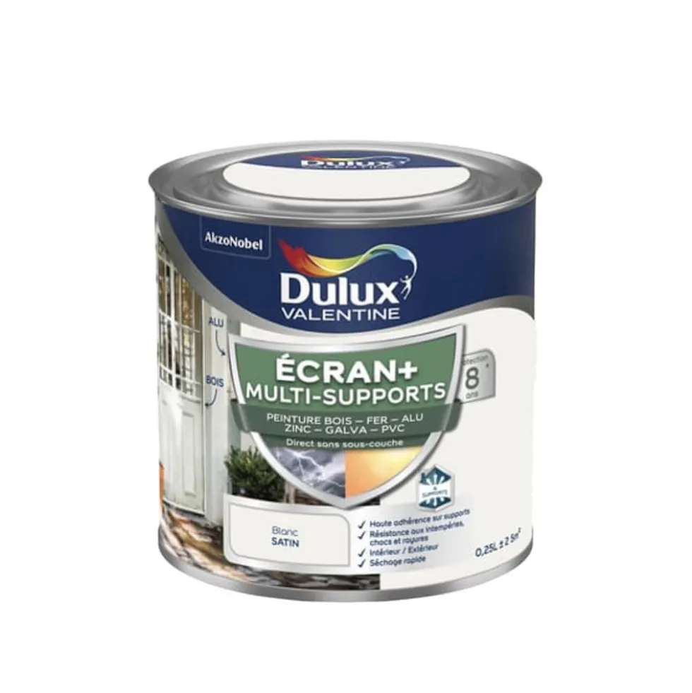 Peinture DULUX VALENTINE Ecran+ Multi-supports Blanc