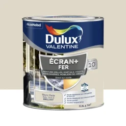 Peinture DULUX VALENTINE Ecran+ Fer Blanc perle