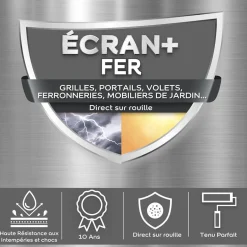 Peinture DULUX VALENTINE Ecran+ Fer Blanc perle
