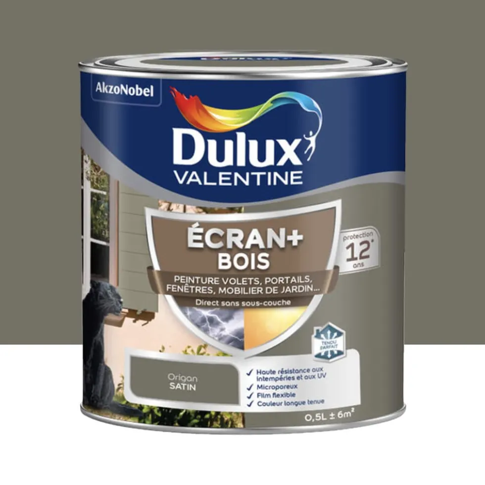 Peinture DULUX VALENTINE Ecran+ Bois Origan
