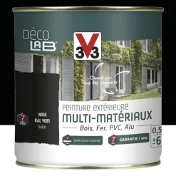 Peinture Extérieure Multi-Matériaux V33 Déco LAB Noir Satin