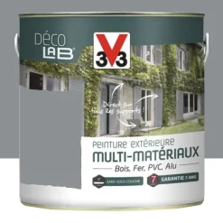 Peinture Extérieure Multi-Matériaux V33 Déco LAB Gris galet Satin