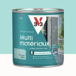 Peinture extérieure V33 Multi-matériaux Satin Bleu lagune
