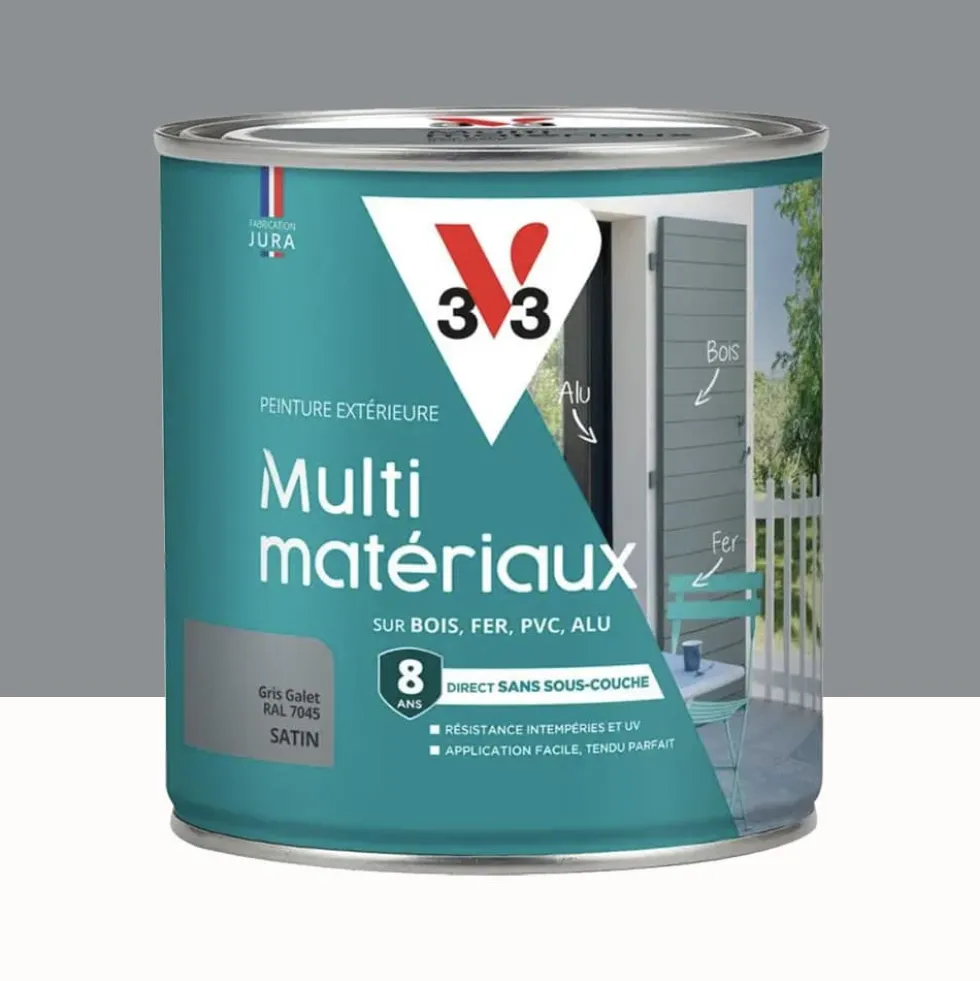 Peinture extérieure V33 Multi-matériaux Satin Gris galet