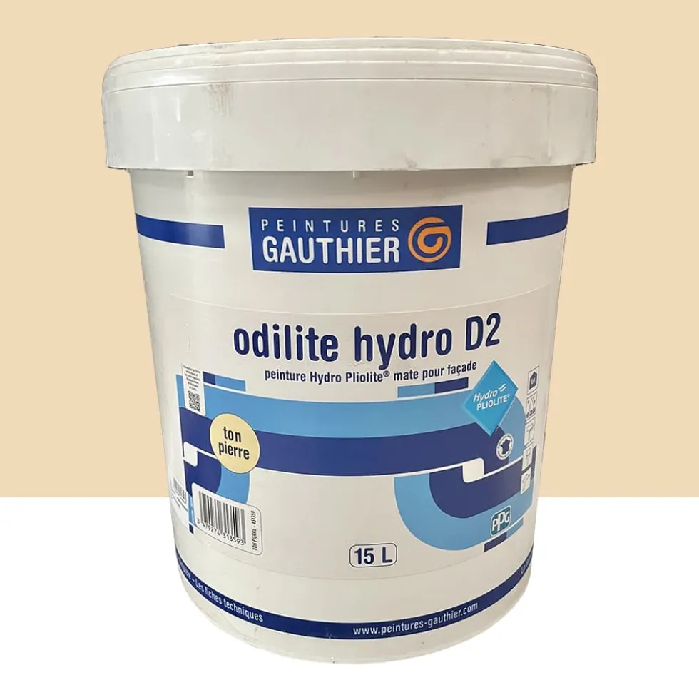 Peinture façade Peintures GAUTHIER Odilite Hydro D2 Ton pierre