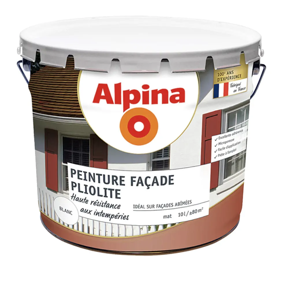 Peinture Façade Pliolite ALPINA Blanc