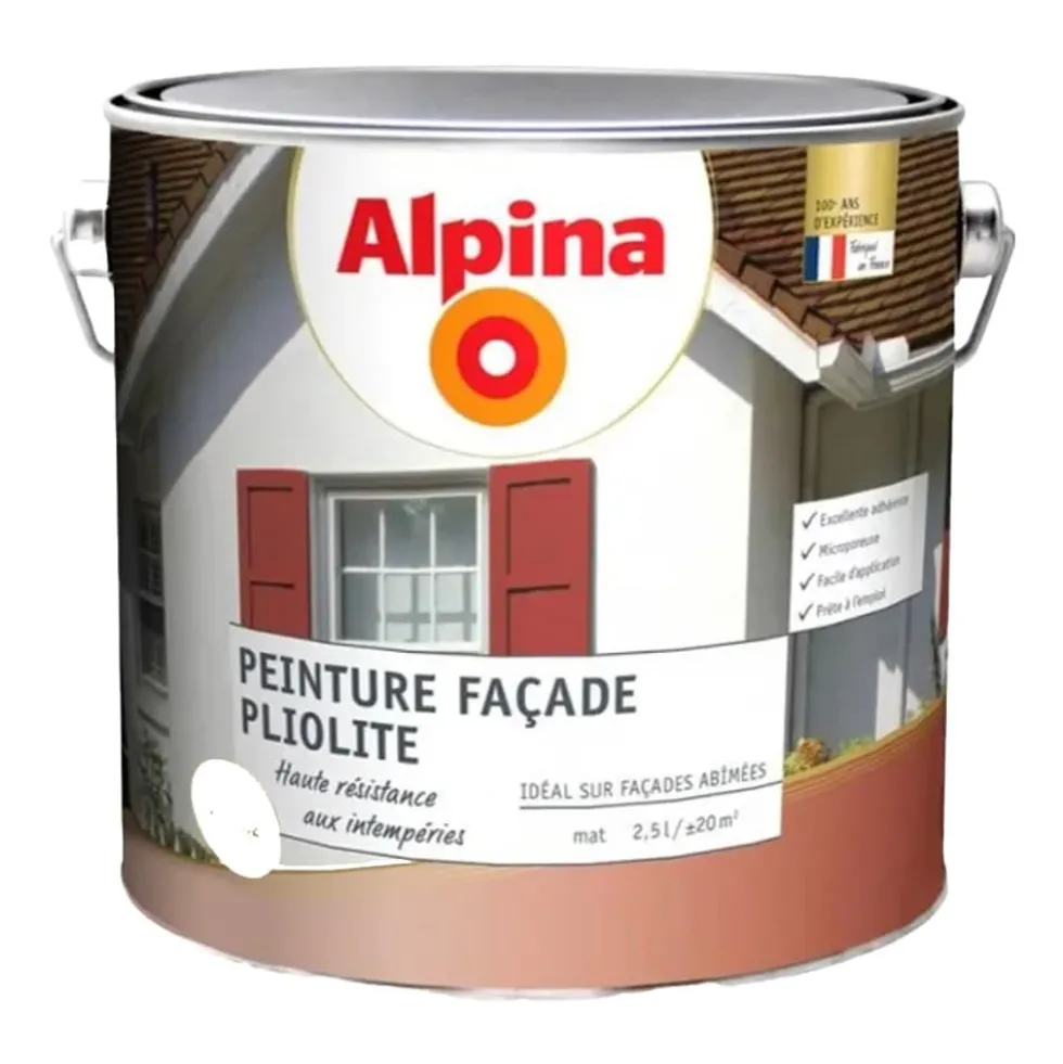 Peinture Façade Pliolite ALPINA Blanc