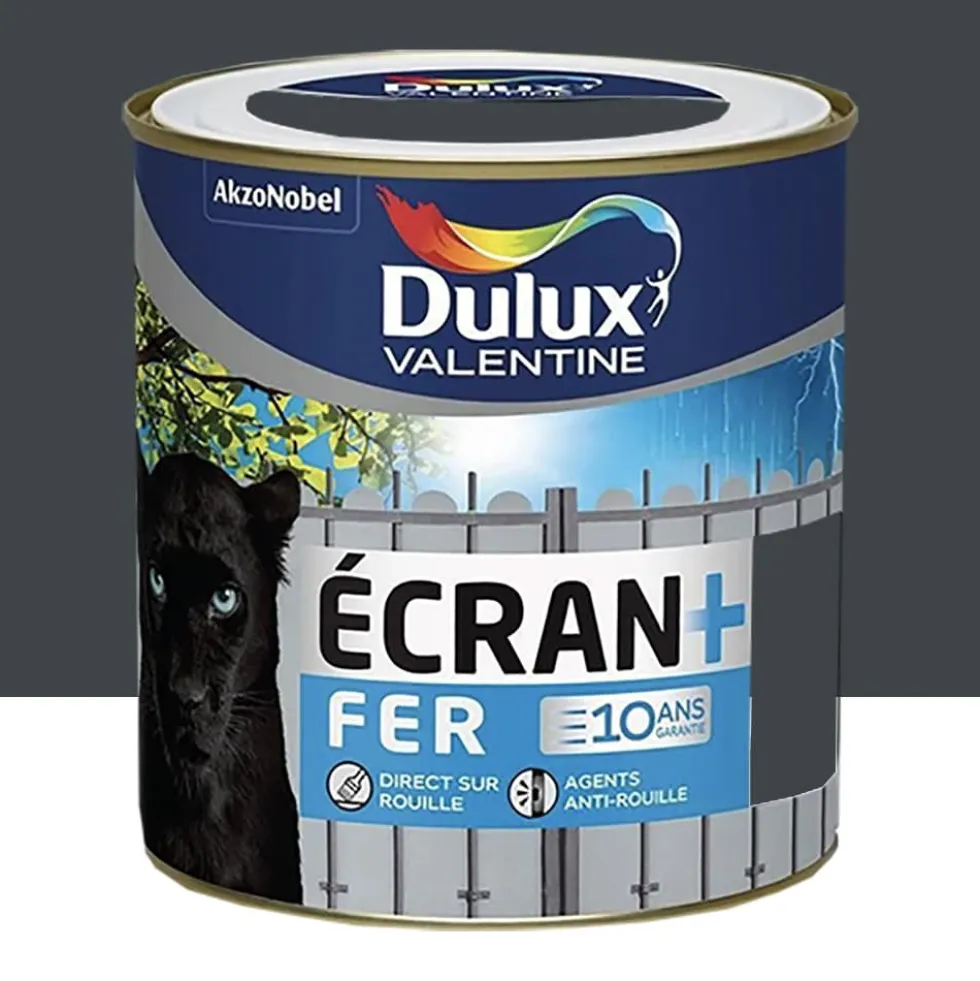 Peinture fer DULUX VALENTINE Ecran+ brillant Anthracite
