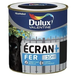 Peinture fer DULUX VALENTINE Ecran+ brillant Blanc Pur