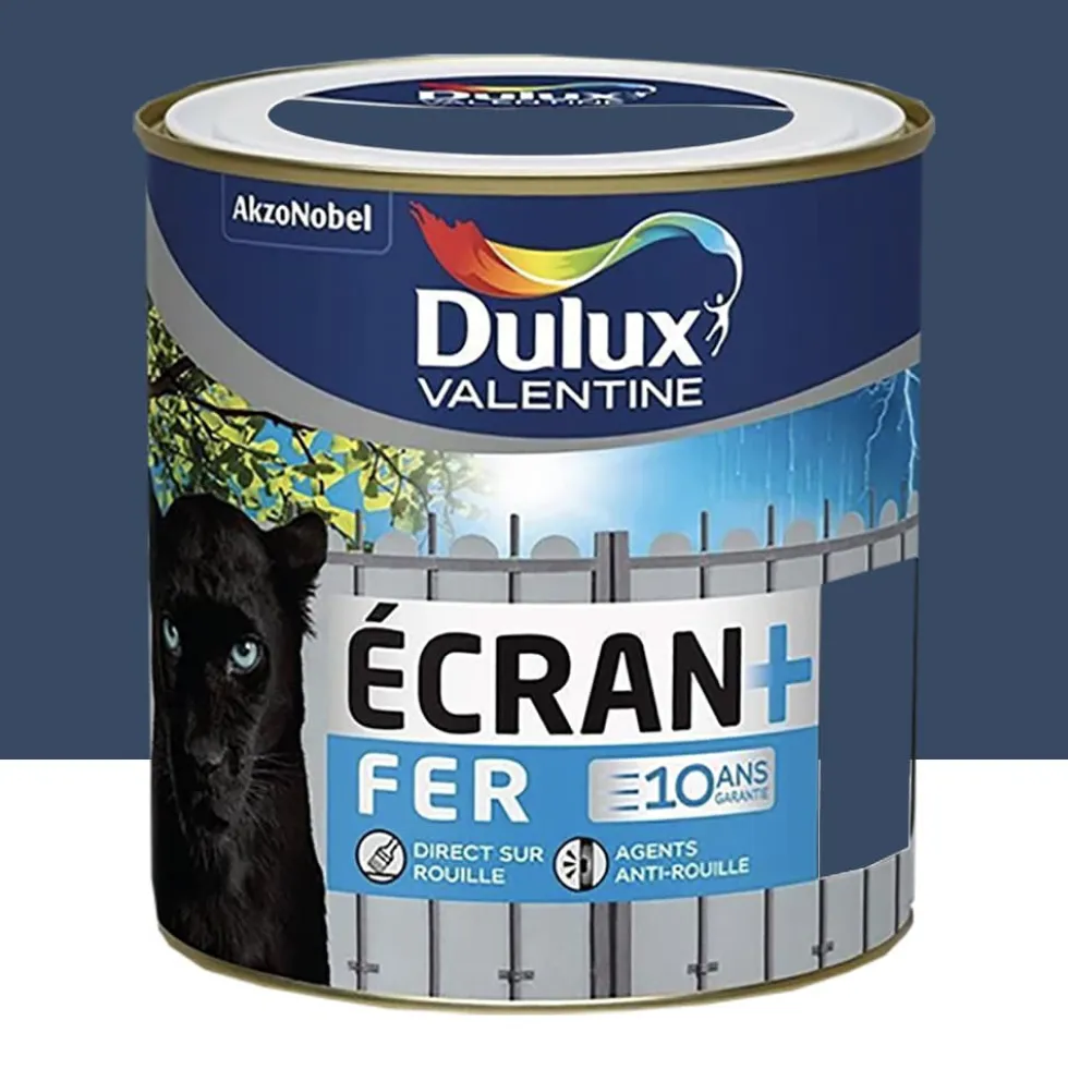 Peinture fer DULUX VALENTINE Ecran+ brillant Marine