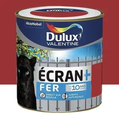 Peinture fer DULUX VALENTINE Ecran+ brillant Rouge agricole