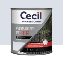 Peinture Fer Glycéro Cécil Professionnel PE FER Gris Clair Brillant