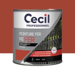 Peinture Fer Glycéro Cécil Professionnel PE FER Rouge Brillant