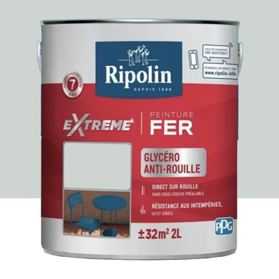 Peinture Fer RIPOLIN eXtrême Gris Clair (ral 7035)