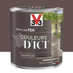 Peinture fer V33 Couleurs d'ICI Marron brûlé