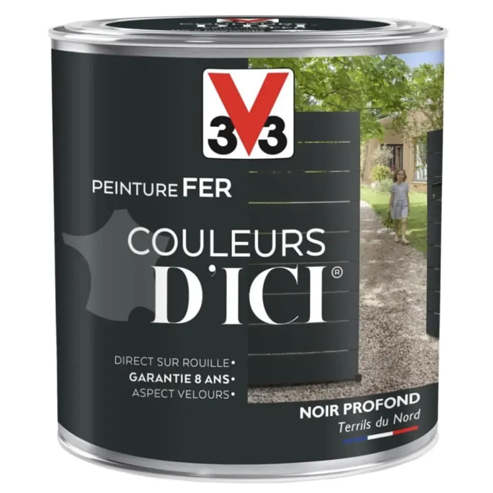 Peinture fer V33 Couleurs d'ICI Noir profond