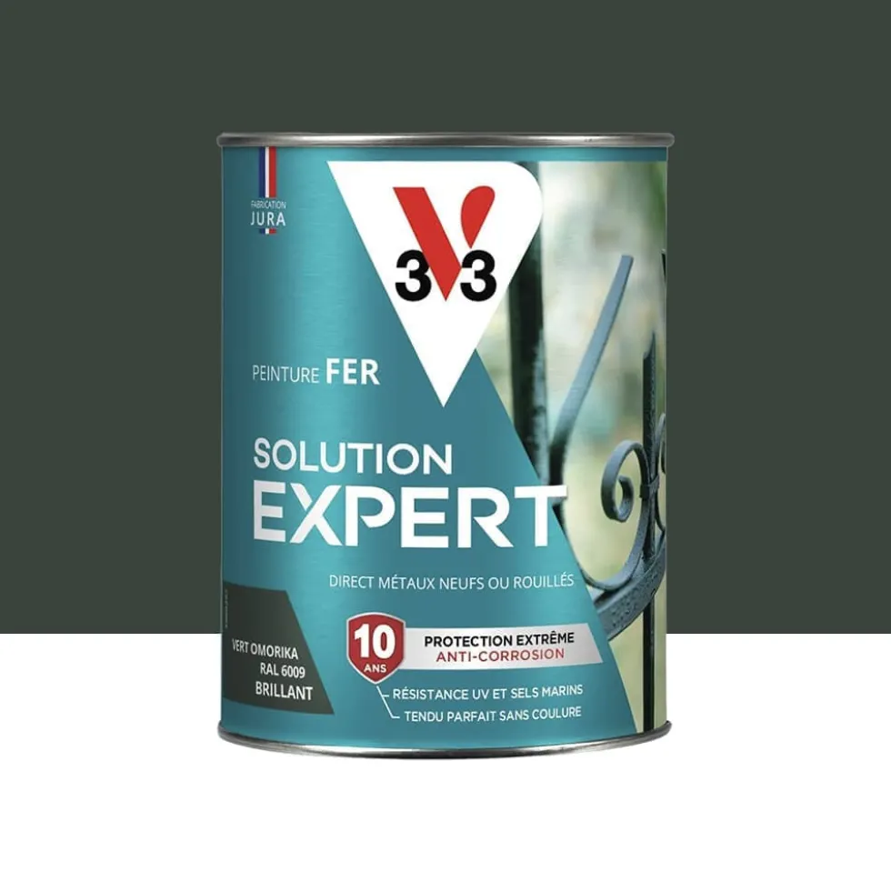 Peinture Glycéro Fer 10ans V33 Solution Expert Vert omorika
