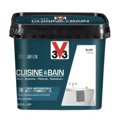Peinture 100% imperméable Cuisine & bain V33 DécoLAB Blanc