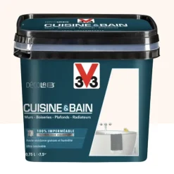 Peinture 100% imperméable Cuisine & bain V33 DécoLAB Rose poudré