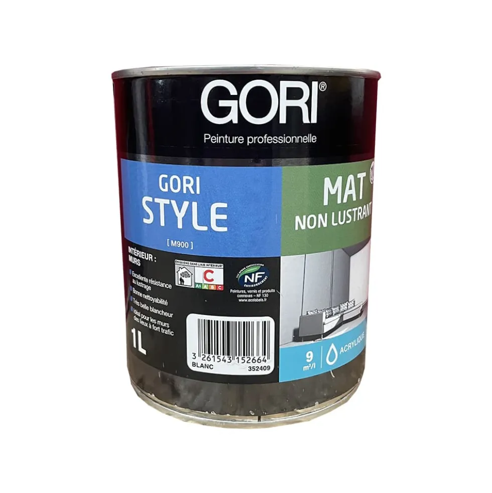 Peinture intérieure GORI STYLE Mat non lustrant Blanc