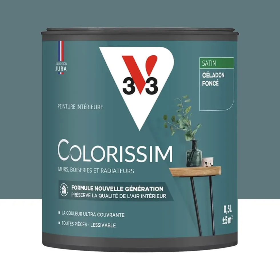 Peinture intérieure V33 Colorissim Satin Céladon foncé