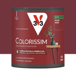 Peinture intérieure V33 Colorissim Satin Rouge rubis