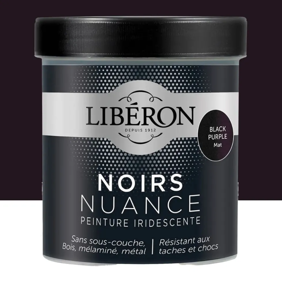 Peinture LIBÉRON Noirs Nuance Black Purple mat