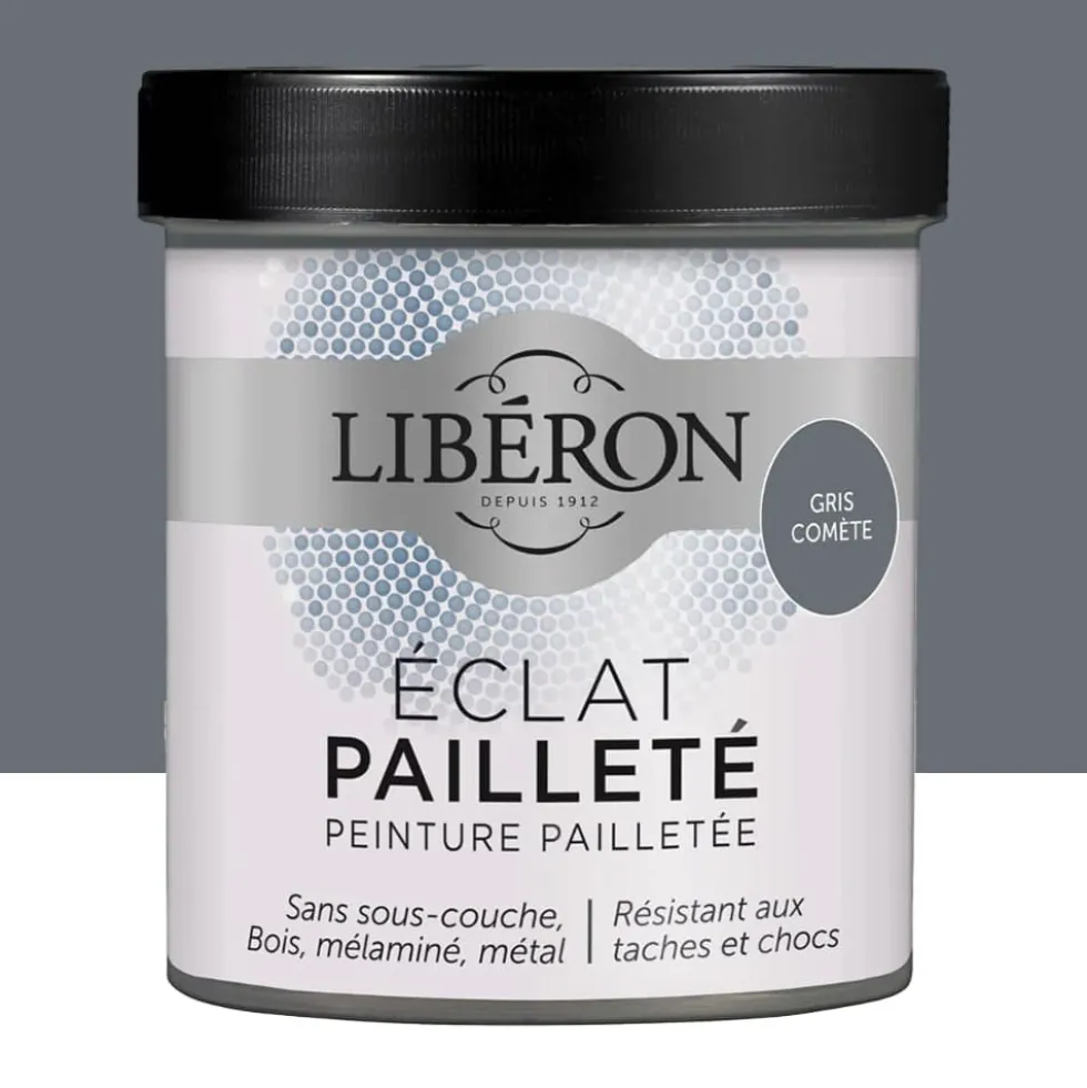 Peinture meuble Eclat Pailleté LIBERON Gris comète