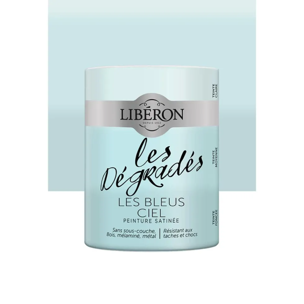 Peinture meuble LIBÉRON "Les Dégradés" Les Bleus Ciel
