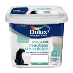 Peinture Meubles de cuisine Dulux Valentine Simple & Déco Blanc