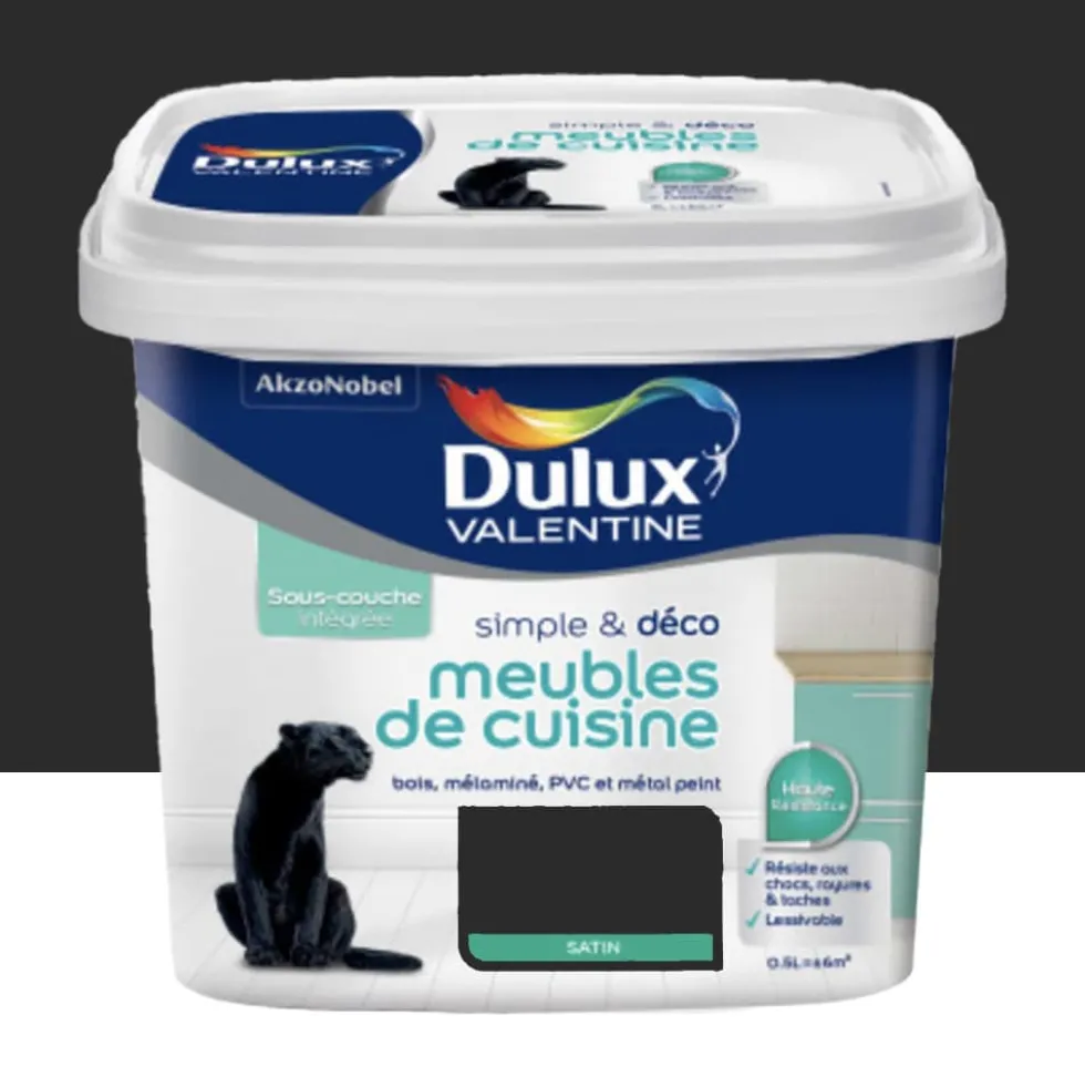 Peinture Meubles de cuisine Dulux Valentine Simple & Déco Noir