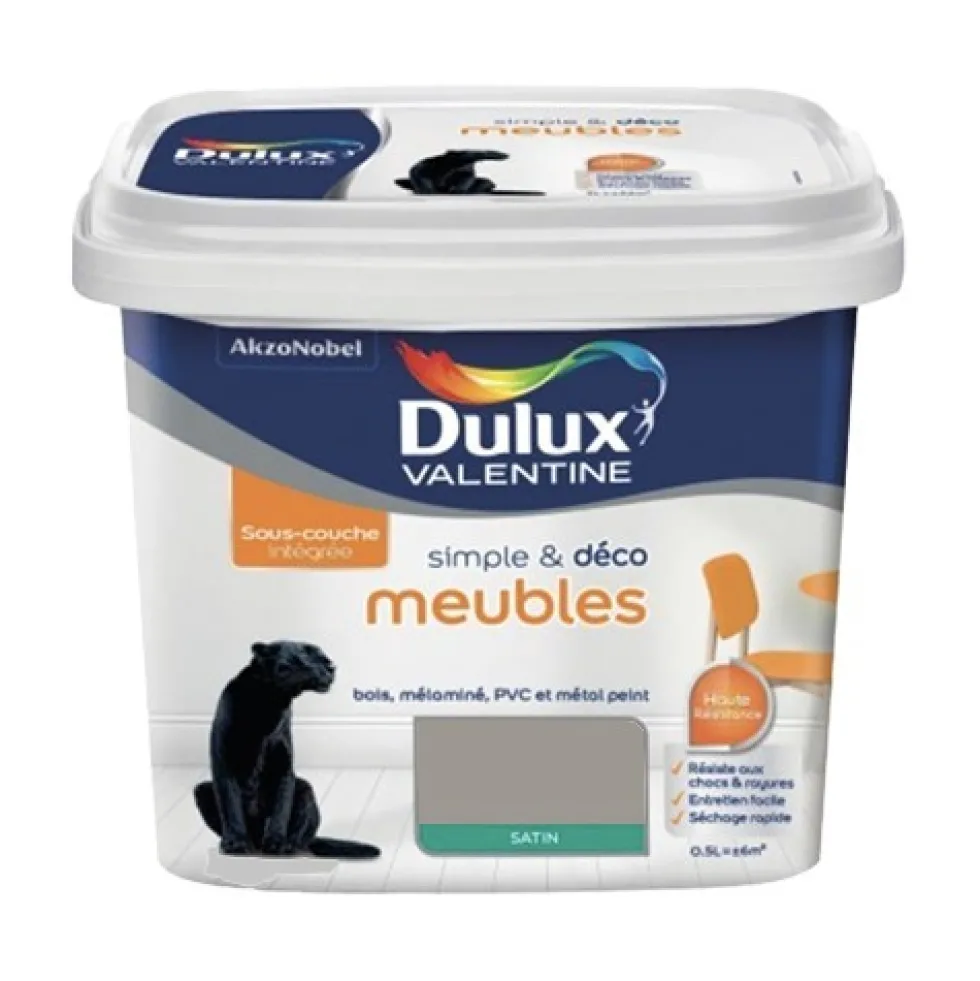 Peinture Meubles Dulux Valentine Simple & Déco Gris chaud