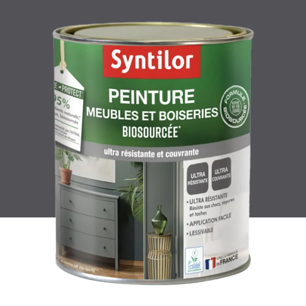 Peinture meubles et boiseries biosourcée SYNTILOR roche marine mat velours
