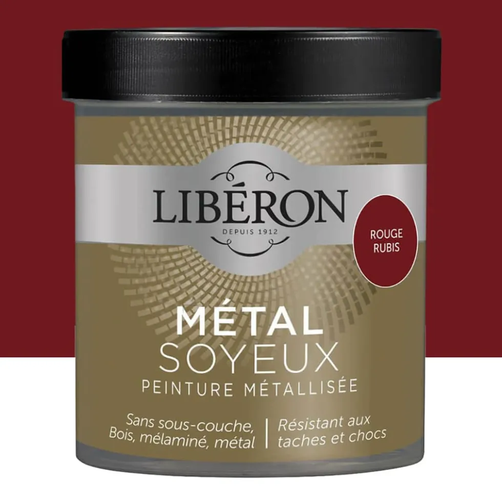 Peinture métallisée Libéron Métal Soyeux Rouge rubis