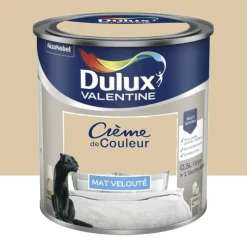 Peinture multi-supports Dulux Valentine Crème de Couleur Mat velouté Biscuit