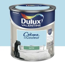 Peinture multi-supports Dulux Valentine Crème de Couleur Satin Bleu rêveur