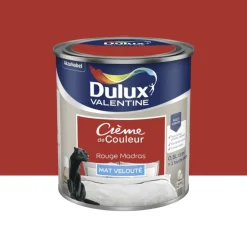 Peinture multi-supports Dulux Valentine Crème de Couleur Mat velouté Rouge Madras