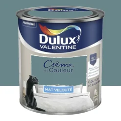 Peinture multi-supports Dulux Valentine Crème de Couleur Mat velouté Bleu canard