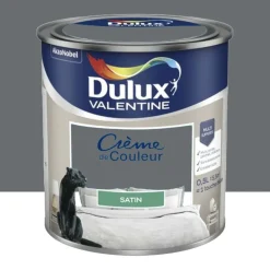 Peinture multi-supports Dulux Valentine Crème de Couleur Satin Anthracite
