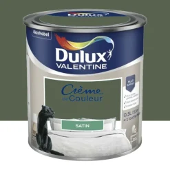 Peinture multi-supports Dulux Valentine Crème de Couleur Satin Vert tropical