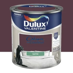 Peinture multi-supports Dulux Valentine Crème de Couleur Satin Rouge bordeaux